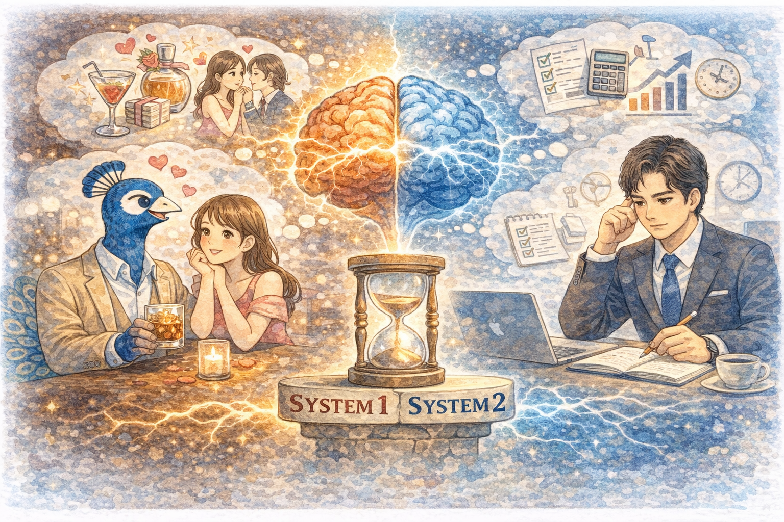 脳をハックせよ:モテる男はシステム1を口説き、仕事ができる男はシステム2で自制する